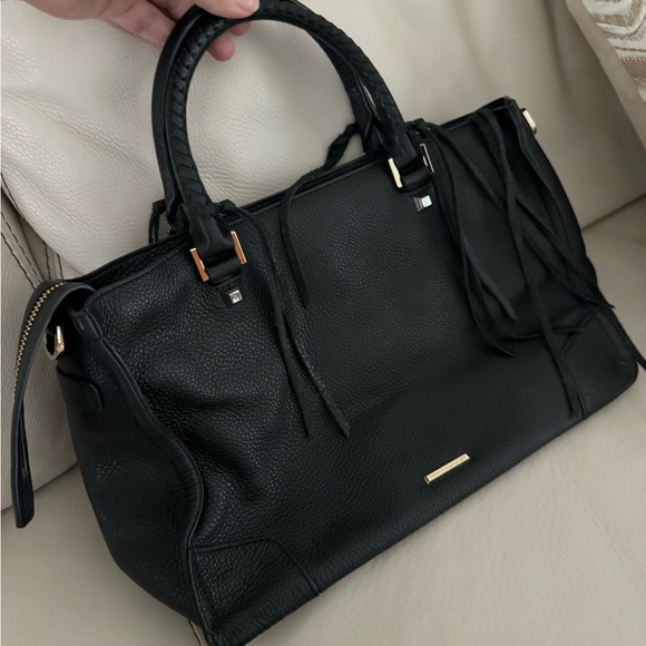 Rebecca Minkoff Black Leather Regan Satchel - Picture 4 of 9